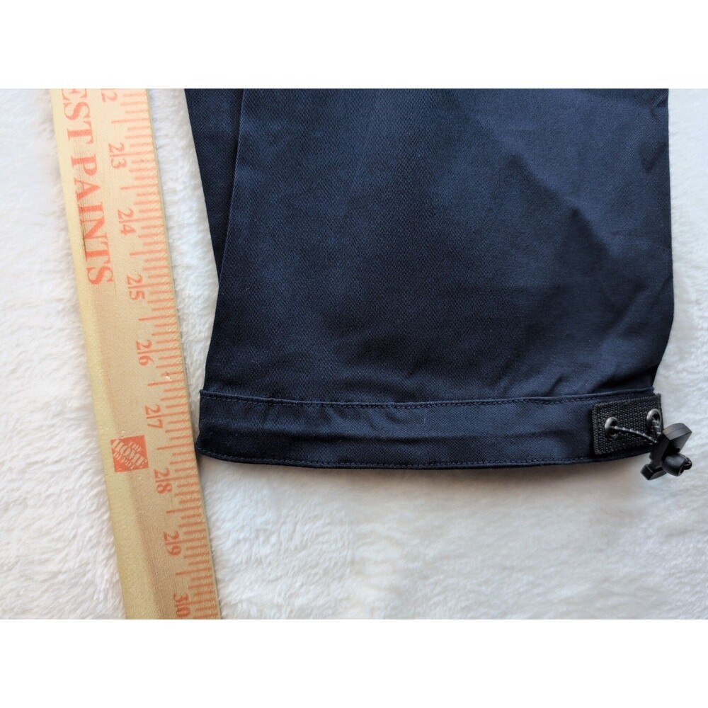 Kennedy Denim Co Belted Cargo Pants Drawstring Ankles Navy Blue NWT Size Large - Picture 5 of 15